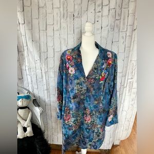 Johnny Was Marcelle Wool Blend Floral Beaded Coat.  New. Exquisite.